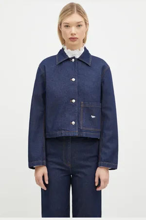 Maison Kitsuné Giacca di jeans Denim Cropped donna colore MW02113WW0081