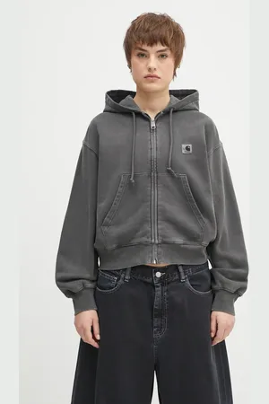 Carhartt Felpa in cotone Hooded Nelson Jacket colore con cappuccio con applicazione I033830