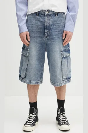 Rhude Pantaloncini di jeans Cargo Denim Baggy colore RHPS25SH05012