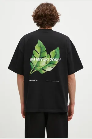 Mki Miyuki-Zoku T-shirt in cotone Leaf colore LEAF.TSHIRT