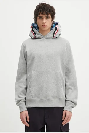 A Bathing Ape Felpa in cotone Abc Camo Shark Pullover colore con cappuccio 1L30114009