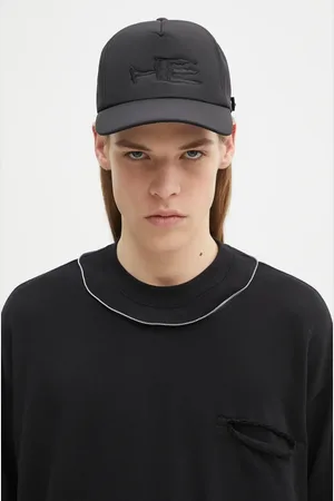 HELIOT EMIL Berretto da baseball colore con applicazione SS25_M_16_050_BLK01_CO