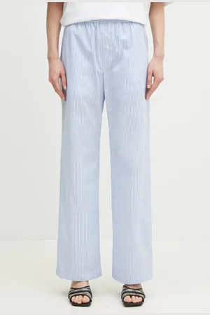 Fiorucci Pantaloni in cotone Striped Logo donna colore U02SPBPA299CO01BL02