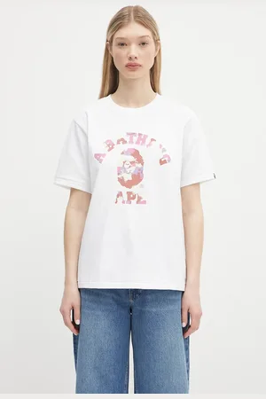 A Bathing Ape T-shirt in cotone Map Camo College colore 1L30210069