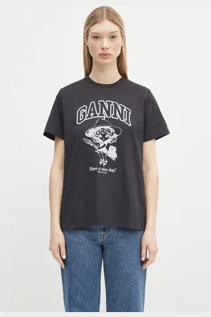 Ganni T-shirt in cotone Basic Cotton Witch Relaxed colore T4138
