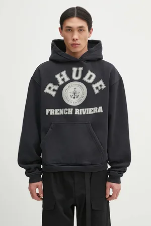 Rhude Felpa in cotone French Riviera colore con cappuccio RHPS25HO04012