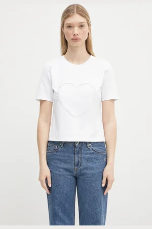 Ganni T-shirt in cotone Heavy Cotton Heart Small colore T4150