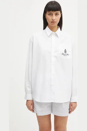 Sporty & Rich Camicia in cotone Vendome Oversized donna colore SI006606205WH01
