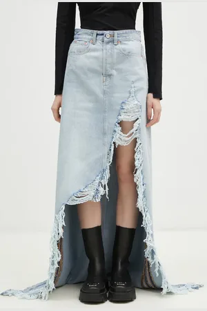 Vetements Gonna di jeans Destroyed Denim Maxi colore WA66SK510L