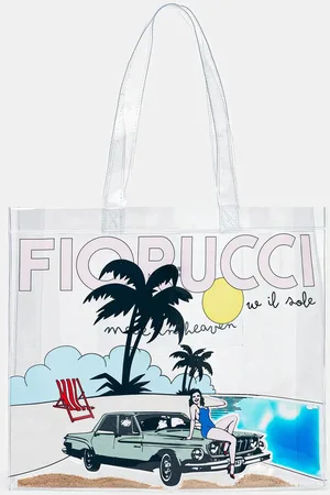 Fiorucci Borsetta Beach Print Pvc Tote colore trasparente U01FMABA276PT02MU01