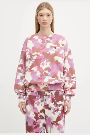 A Bathing Ape Felpa in cotone Map Camo Crewneck colore 1L30213001