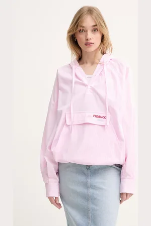 Fiorucci Felpa in cotone Gingham Logo Hoodie Shirt donna colore con cappuccio W02SPTLO286CO01PN02