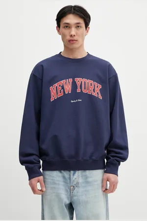 Sporty & Rich Felpa in cotone New York Ivy Crewneck colore ST071606304BL106