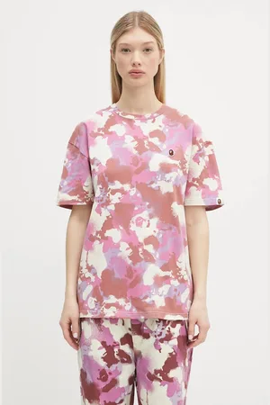 A Bathing Ape T-shirt in cotone Map Camo Oversized colore 1L30209001