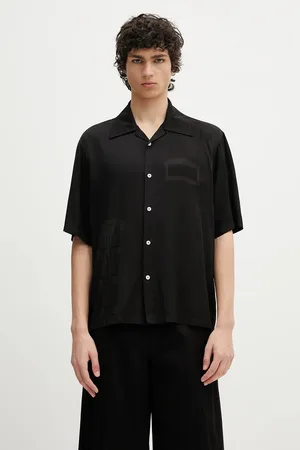 ARIES Camicia Ancient Column Satin Viscose Hawaiian Shirt colore AR4080003