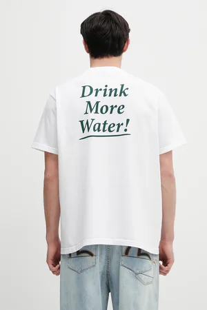 Sporty & Rich T-shirt in cotone Drink More Water colore TO043606300WH01