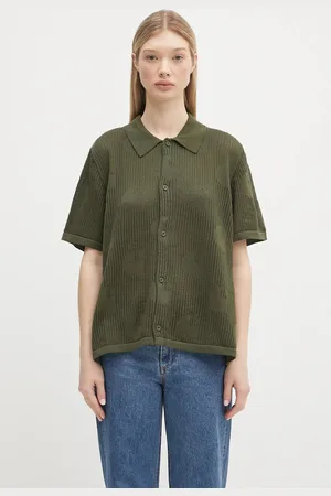 Carhartt Camicia in cotone W’ S/S Temple Knit Shirt colore I034541