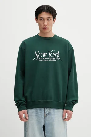 Sporty & Rich Felpa in cotone Ny94 Crewneck colore ST071606034GR10