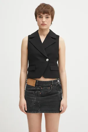 Ganni Gilet Bonded Crepe colore W0243