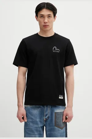 Evisu T-shirt in cotone Logo EMB SS colore con applicazione 2ESHTM5TS1137