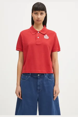 Sporty & Rich Polo in cotone H&W Crest Pique donna colore TO085606241RE15