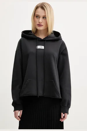 Maison Margiela Felpa in cotone donna colore con cappuccio con applicazione S52GU0235.M25012