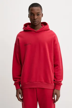 The Pangaia Felpa in cotone colore marrone con cappuccio