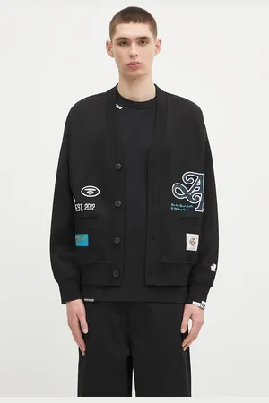 AAPE Felpa Main Zip Up uomo colore con applicazione AAPSWMC324XXO