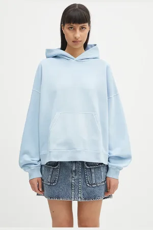 Carhartt Felpa in cotone Hooded Benton Sweat donna colore con cappuccio I034512