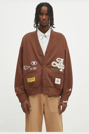 AAPE Felpa Main Zip Up uomo colore con applicazione AAPSWMC324XXO