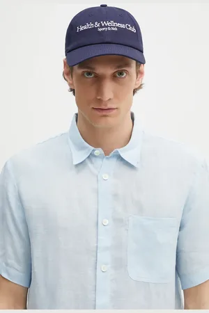 Sporty & Rich Berretto da baseball in cotone H&W Crest colore con applicazione AC040612241BL106