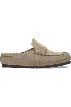 Birkenstock Ciabatte slide in camoscio Naples Wrapped LEVE donna colore 1029710