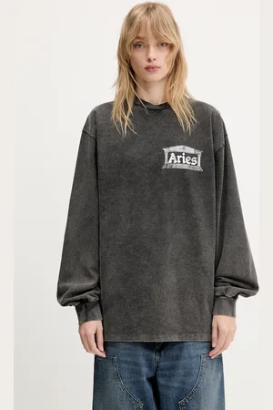 ARIES Top a maniche lunghe in cotone Aged Ancient Temple LS Tee colore AR6014103