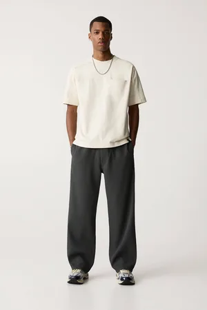 Pull&Bear Pantaloni Jogger Tessuto Plissettato