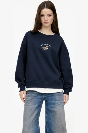 Pull&Bear Felpa Con Stampa Grafica Di Paperella