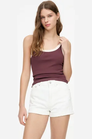Pull&Bear Shorts Di Jeans Mom Fit Risvolto