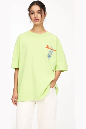 Pull&Bear Maglietta Lime Servizio In Camera