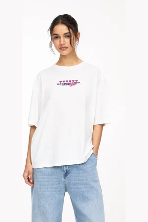 Pull&Bear Maglietta Stwd Con Stampa Grafica Di Cuori