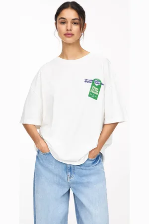 Pull&Bear Maglietta Con Stampa Grafica Di Servizio In Camera