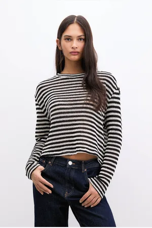 Pull&Bear Maglia A Righe Tagliata