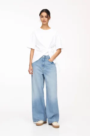 Pull&Bear Jeans Baggy Wide Leg Con Dettaglio Di Passanti