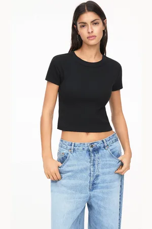 Pull&Bear Maglietta Cropped Canneté