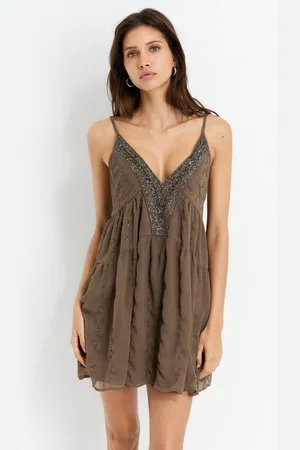Pull&Bear Vestito Corto Con Perline