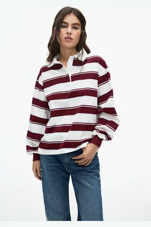 Pull&Bear Maglietta A Maniche Lunghe Con Collo A Polo