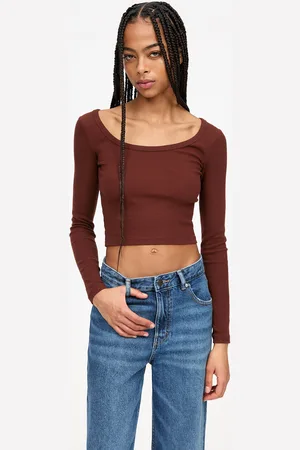 Pull&Bear Maglietta A Maniche Lunghe Canneté
