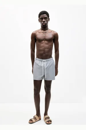 Pull&Bear Costume Da Bagno A Righe Seersucker