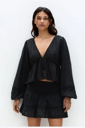 Pull&Bear Blusa Con Maniche A Sbuffo In Plumetis