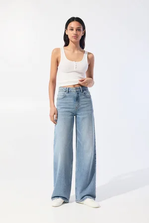 Pull&Bear Jeans Wide Leg A Vita Alta