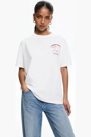 Pull&Bear Maglietta Ricamo Ciliegie