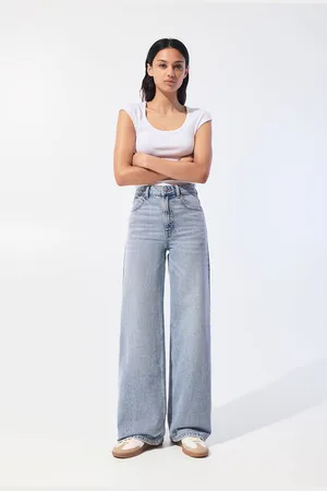 Pull&Bear Jeans Wide Leg A Vita Alta